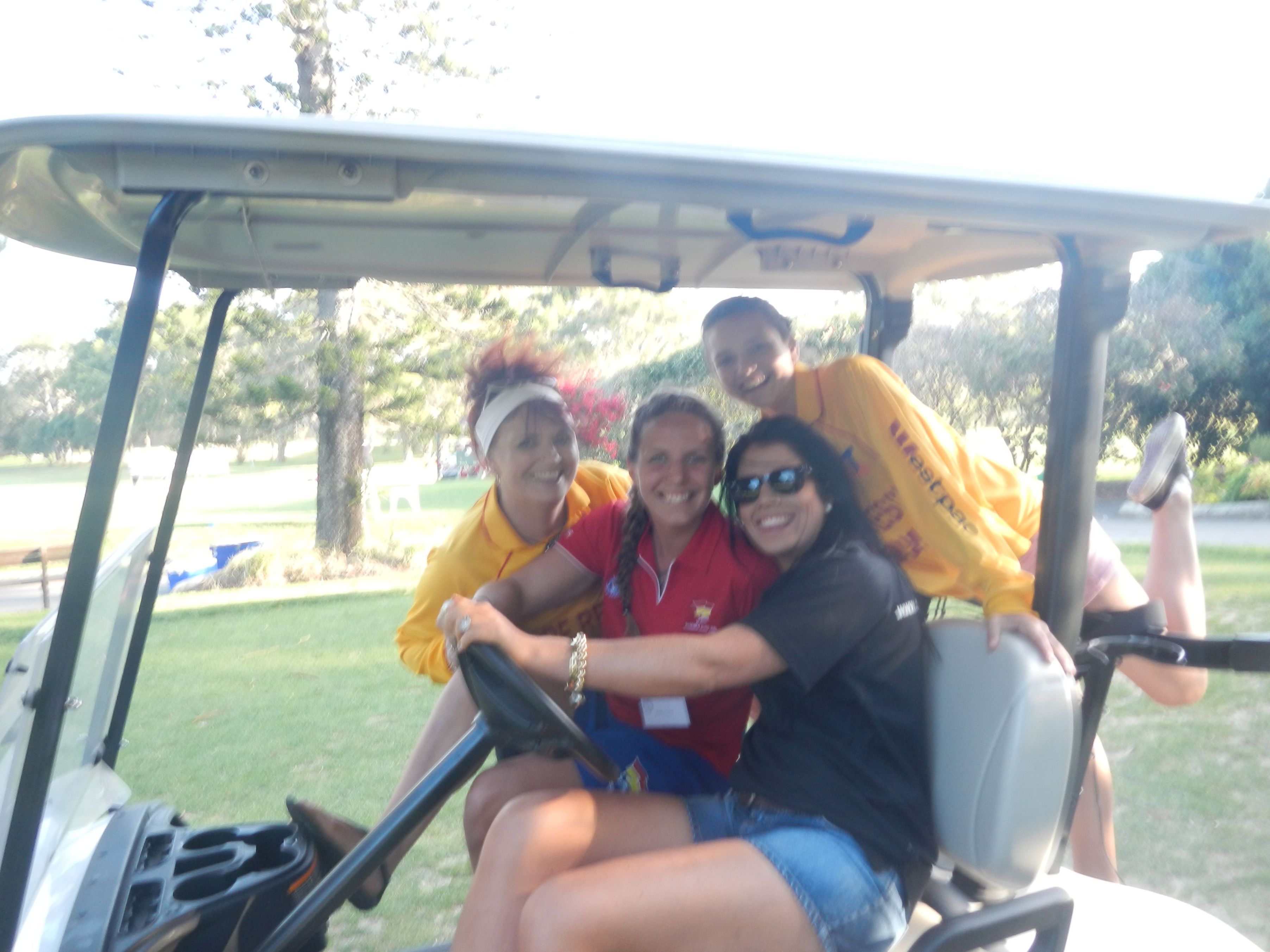 Golf day in buggy